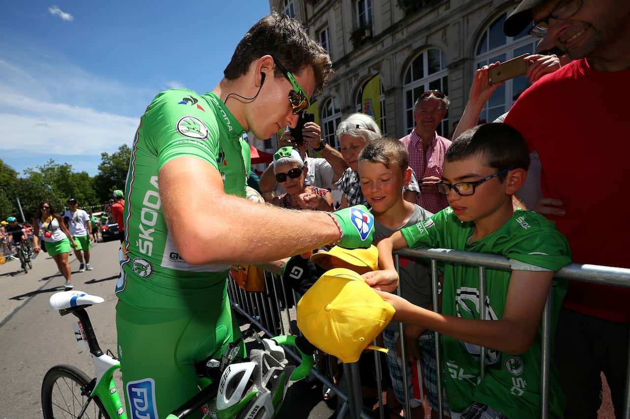 Arnaud Démare is in green and hoping to keep it that way.