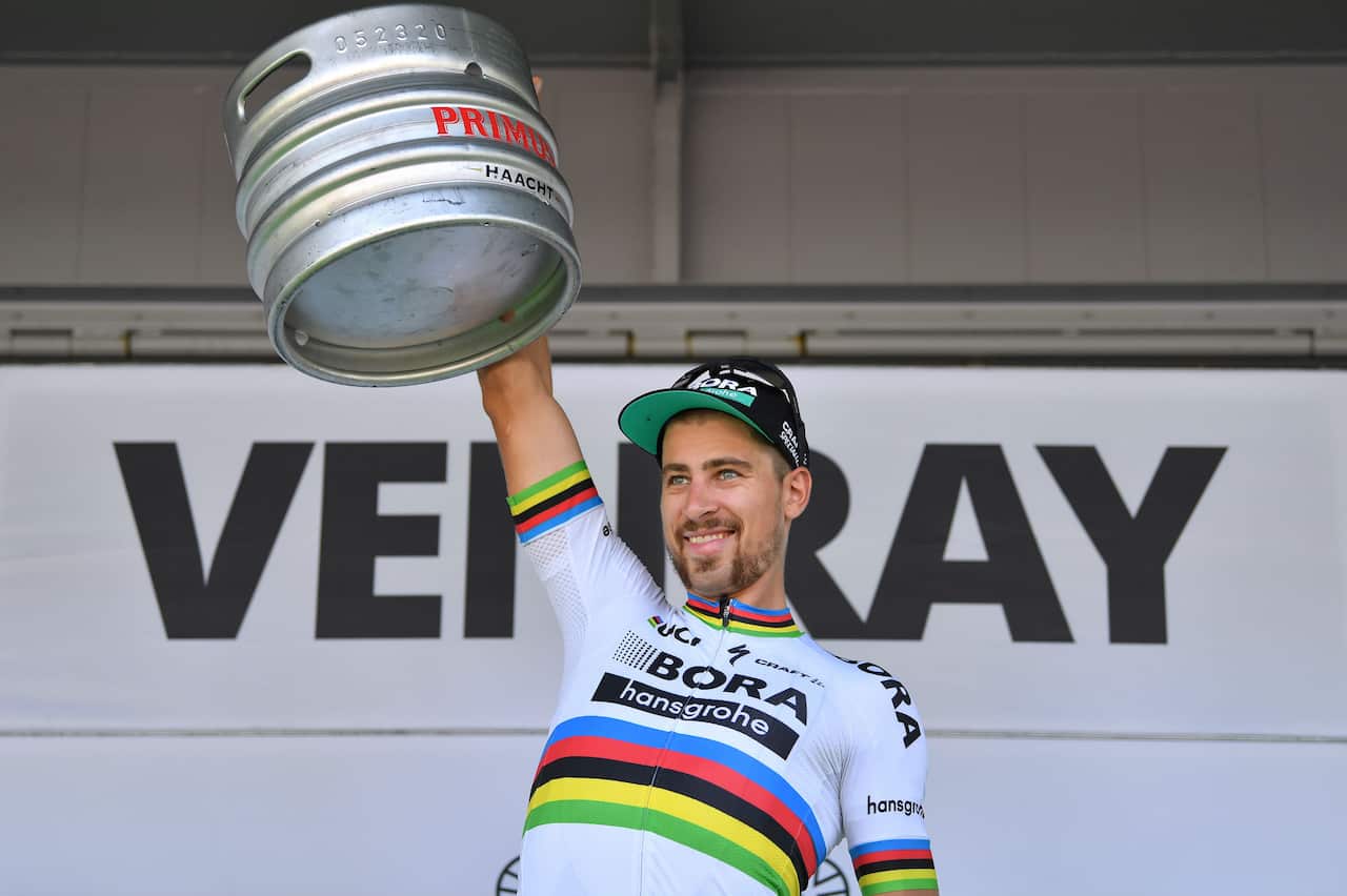 I'll drink to that... Peter Sagan is quite possibly the highest paid person in pro cycling.