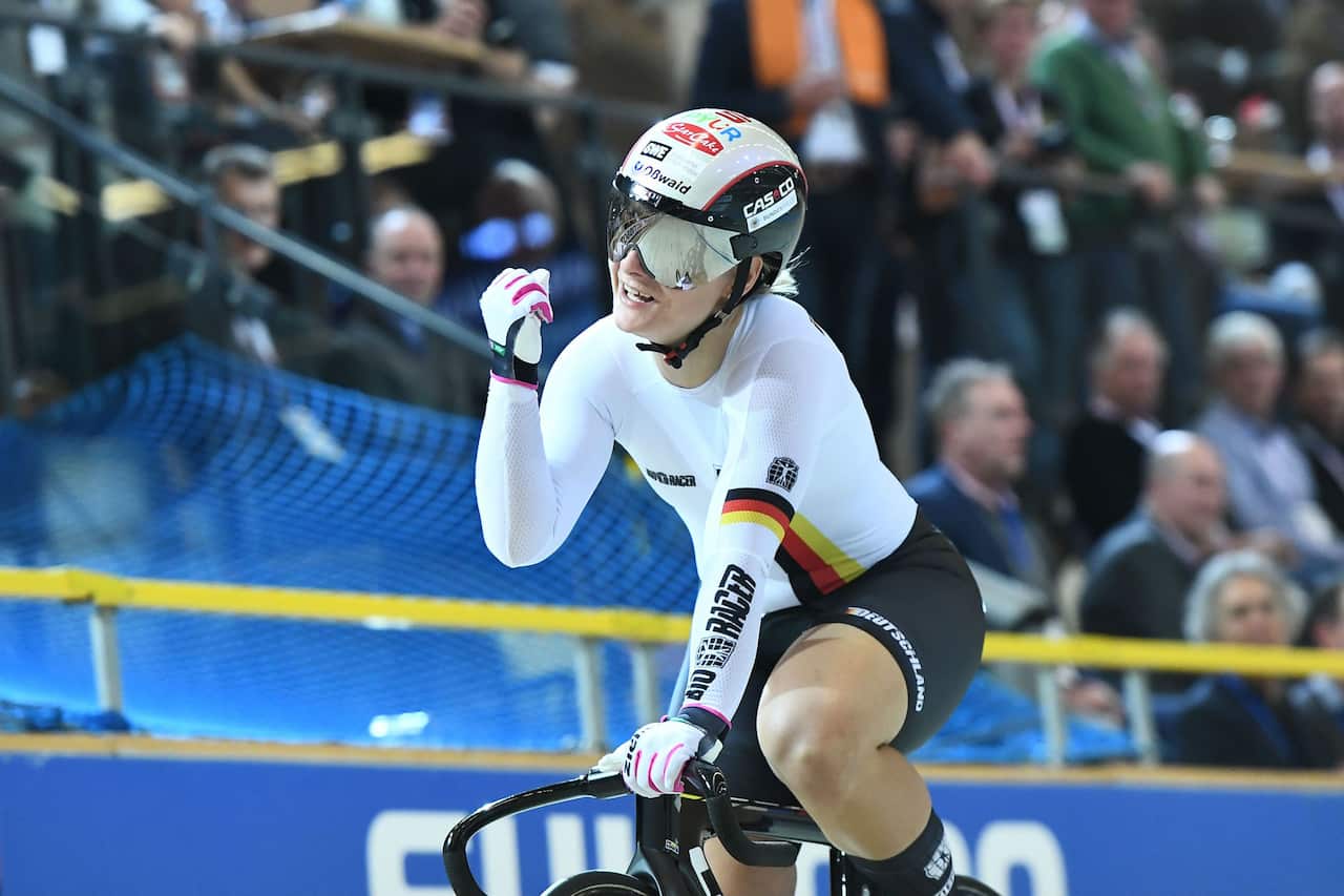 Last victory before tragedy: Vogels wins the sprint event at the UCI Track World Cup in Apeldoorn, in March this year.
