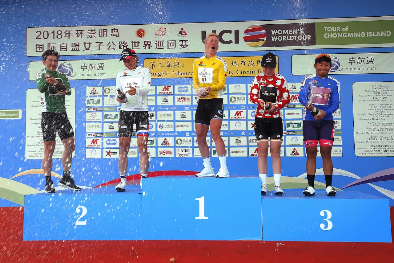The final 2018 Tour of Chonming Island podium