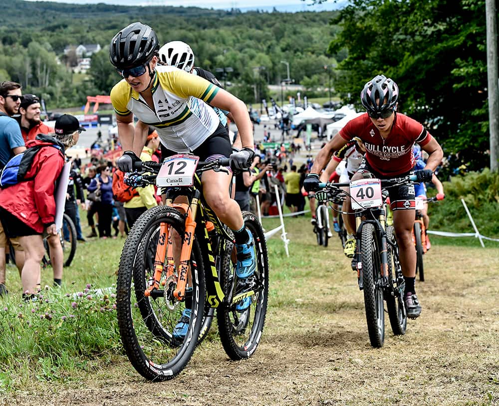 Rebecca Henderson at the 2017 Mont Ste Anne World Cup in August (Rob Jones)