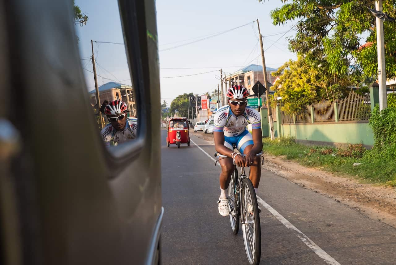 A lone racer on a standard bike (Steve Thomas)
