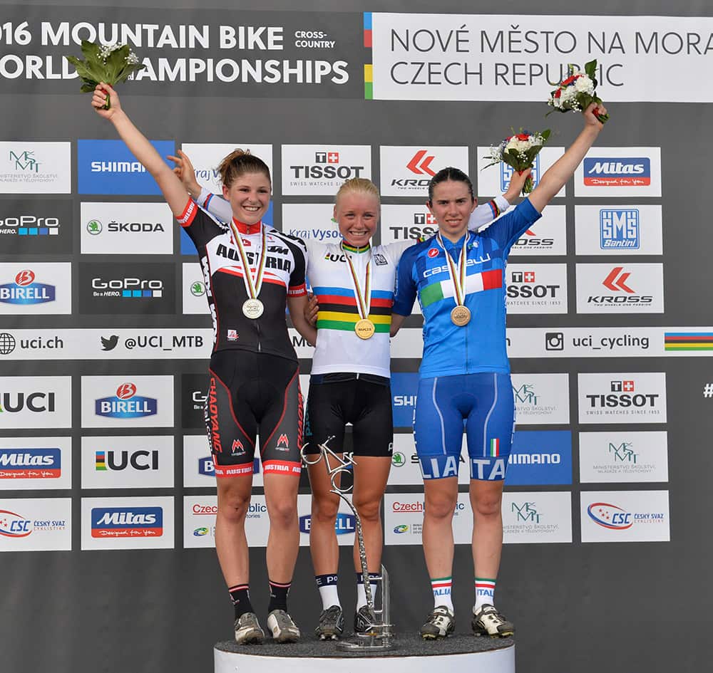 Ida Jansson, Lisa Pasteiner, Martina Berta, XCO Mountain Bike World Championships 