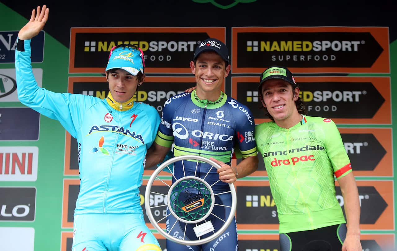2016 Giro di Lombardia podium