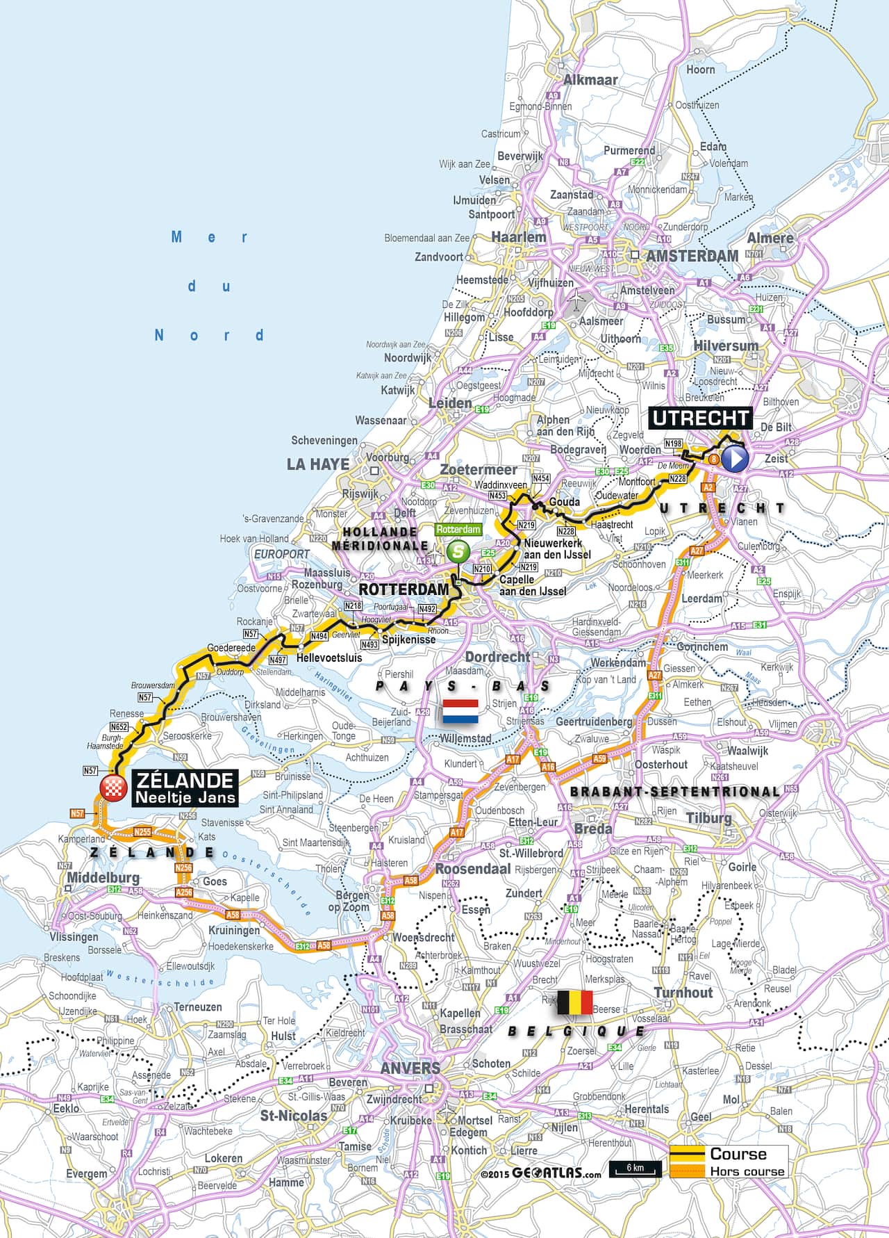 For the first time at the Tour, a finish on the sea... The map for Stage 2.