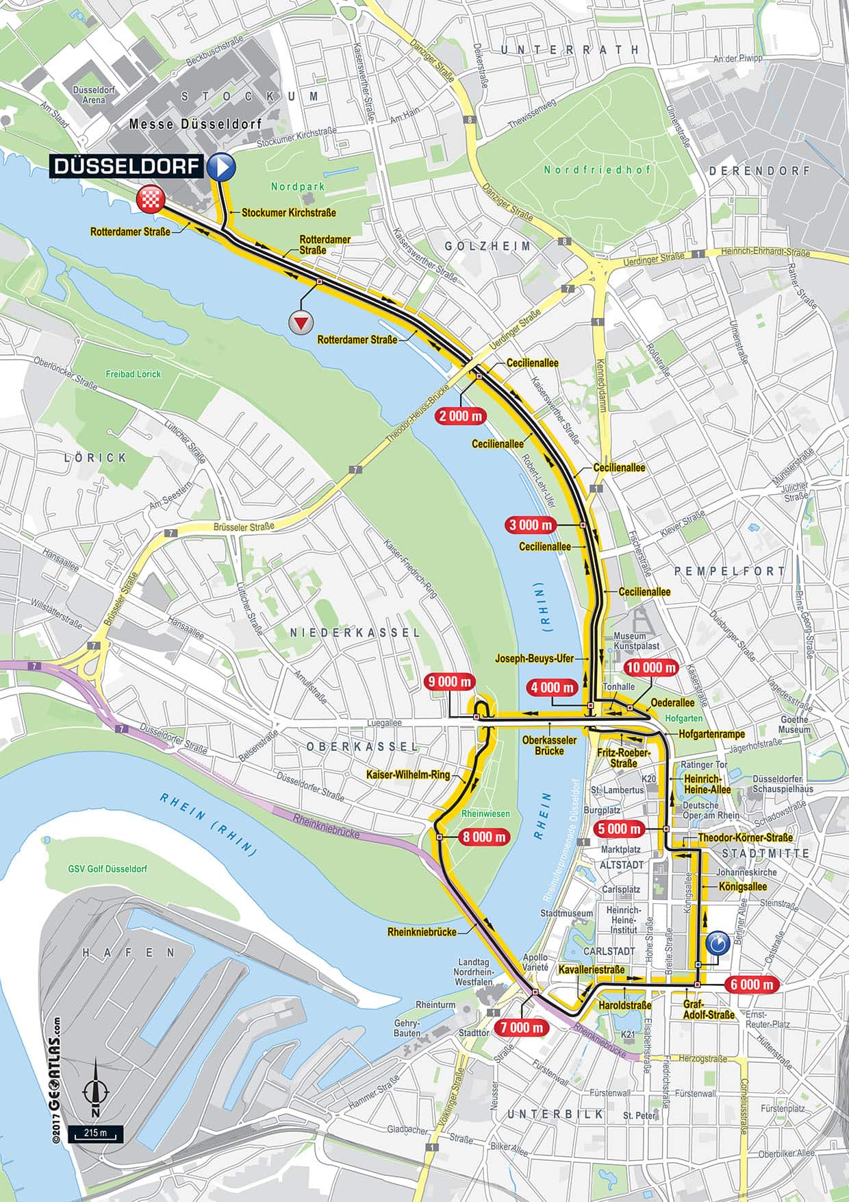 For the first four kilometres, not a bend in sight.