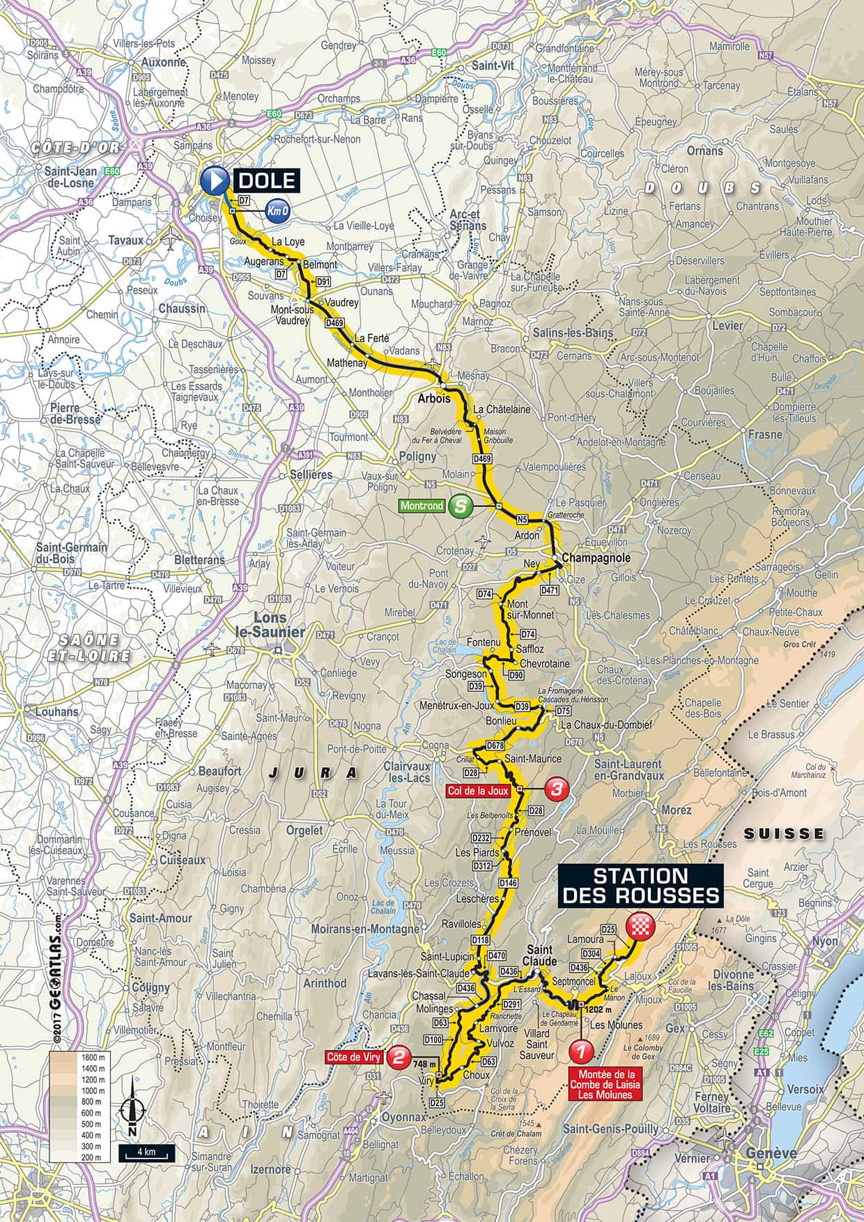 'Made in Jura': the eighth leg of the Tour is entirely in the Jura mountain range.