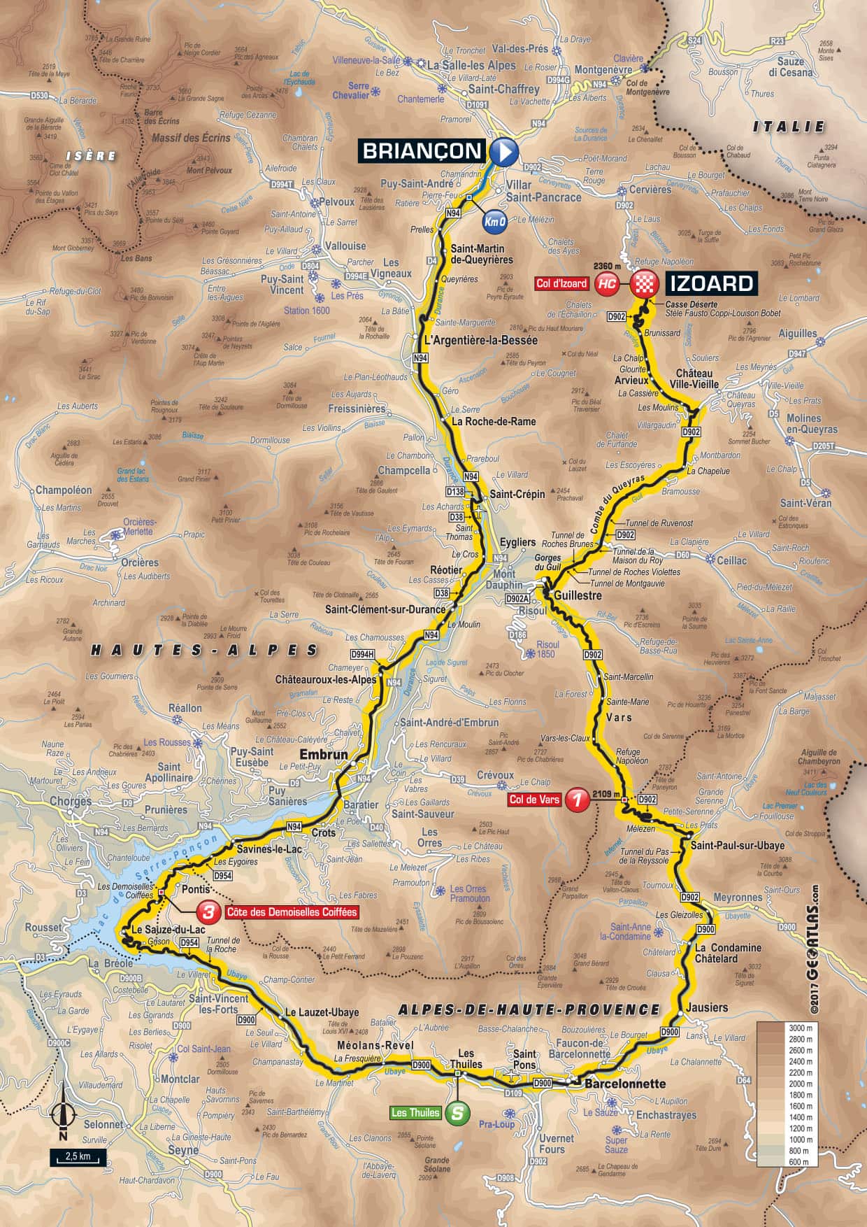 With the finish atop the Col d’Izoard, it’s an unprecedented route at Le Tour.