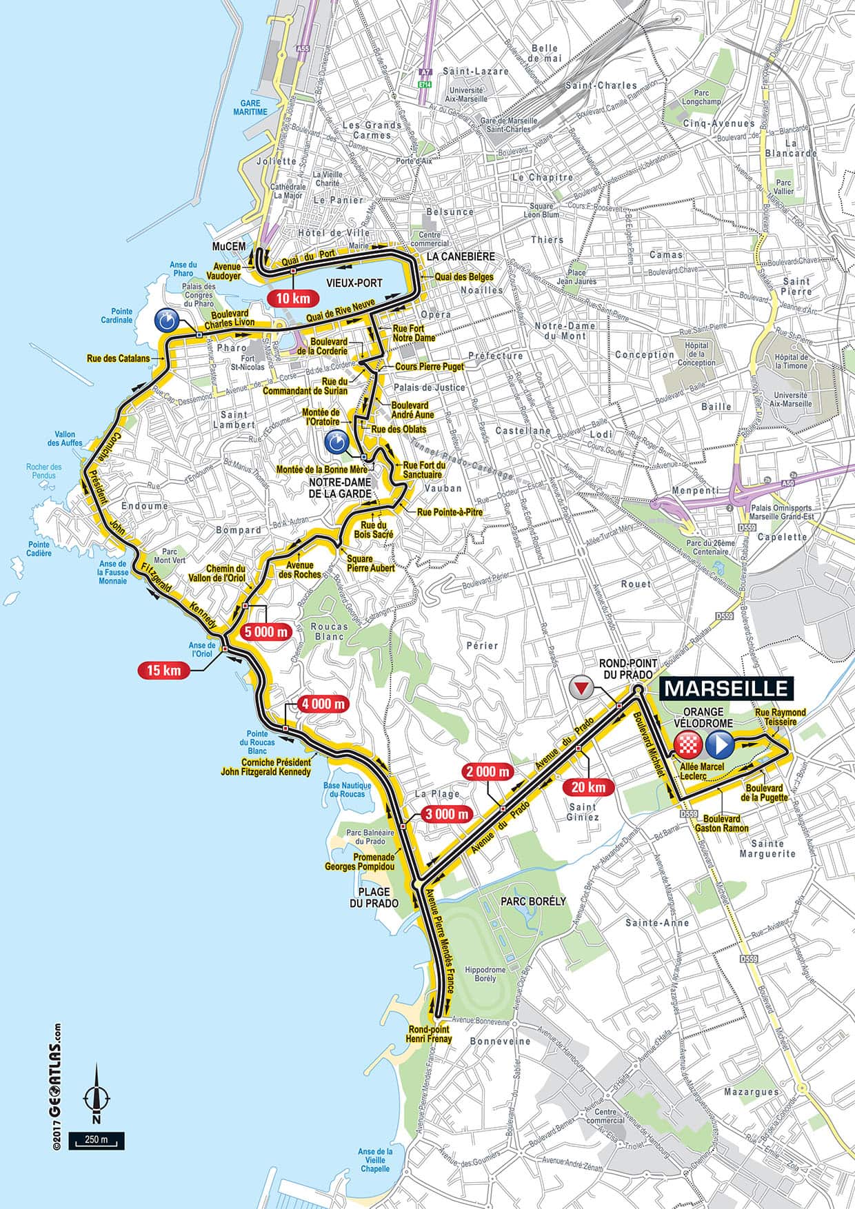 For the first time… The Tour de France has never hosted an individual time trial in Marseille.