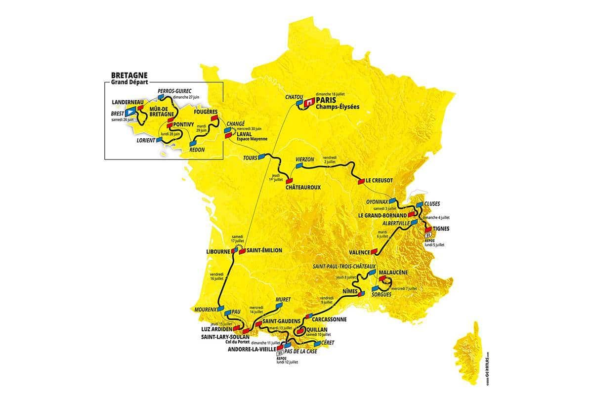 Tour de France 2021 route