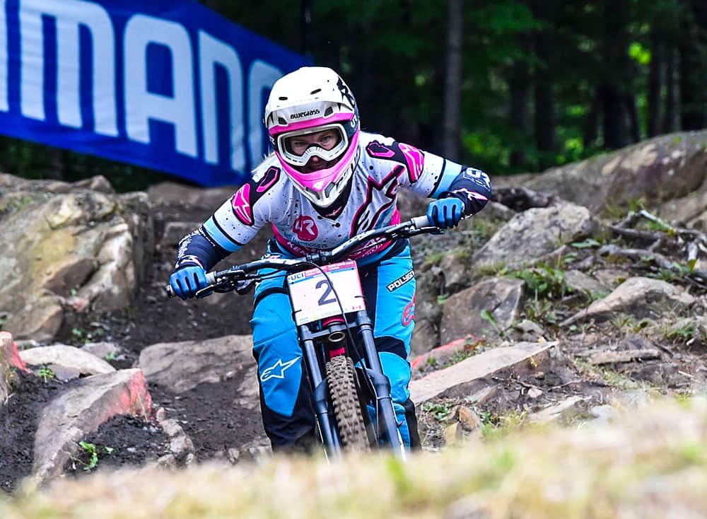 Tracey Hannah finished third at the 2017 Mont Ste Anne World Cup in August (Rob Jones)