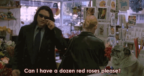 The Room flower shop scene
