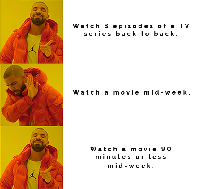 Drake meme - movies smaller