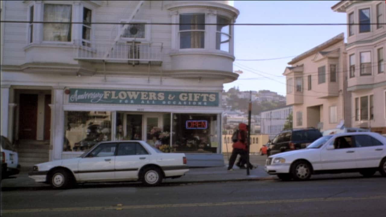 The Room flower shop scene