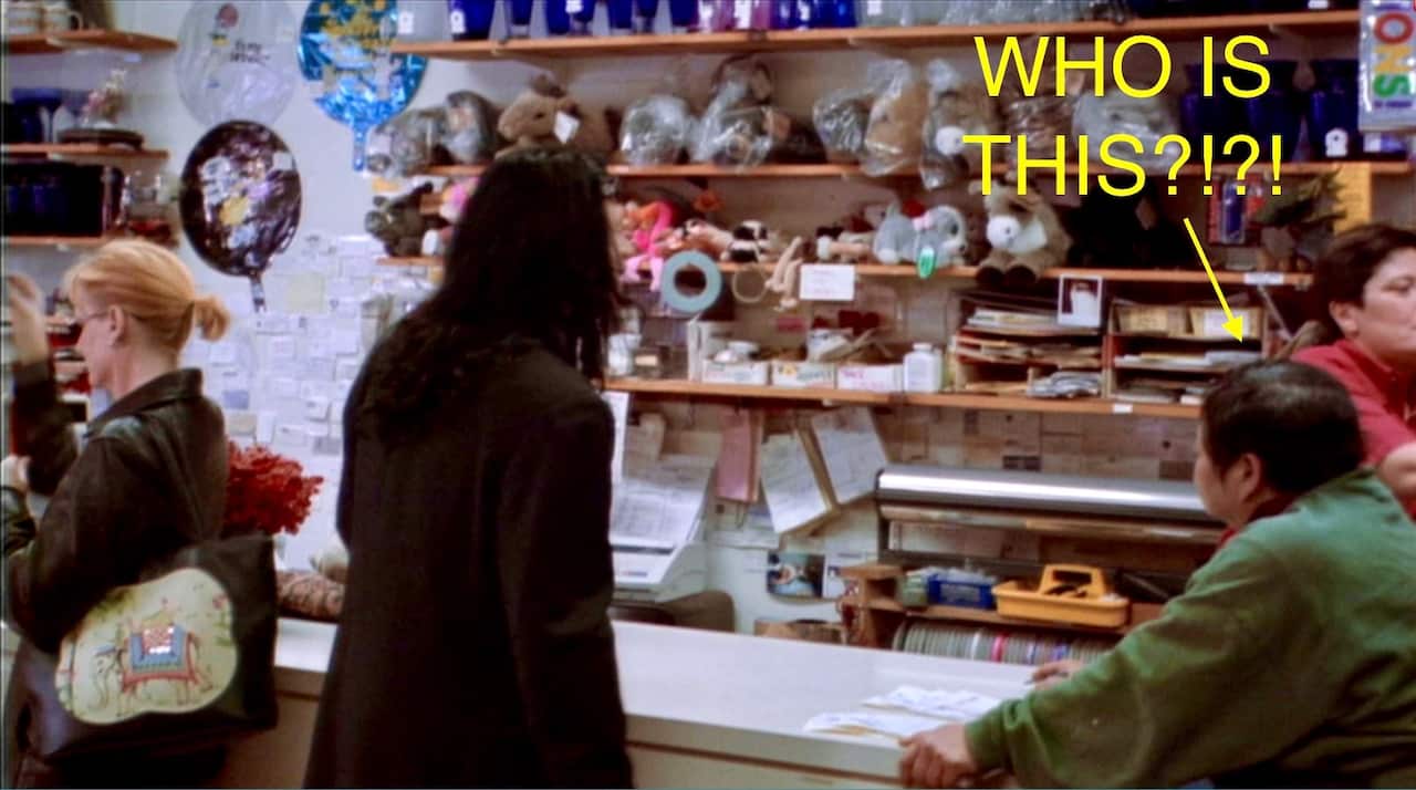The Room flower shop scene
