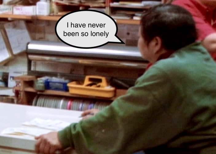 The Room flower shop scene