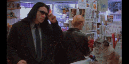 The Room flower shop scene