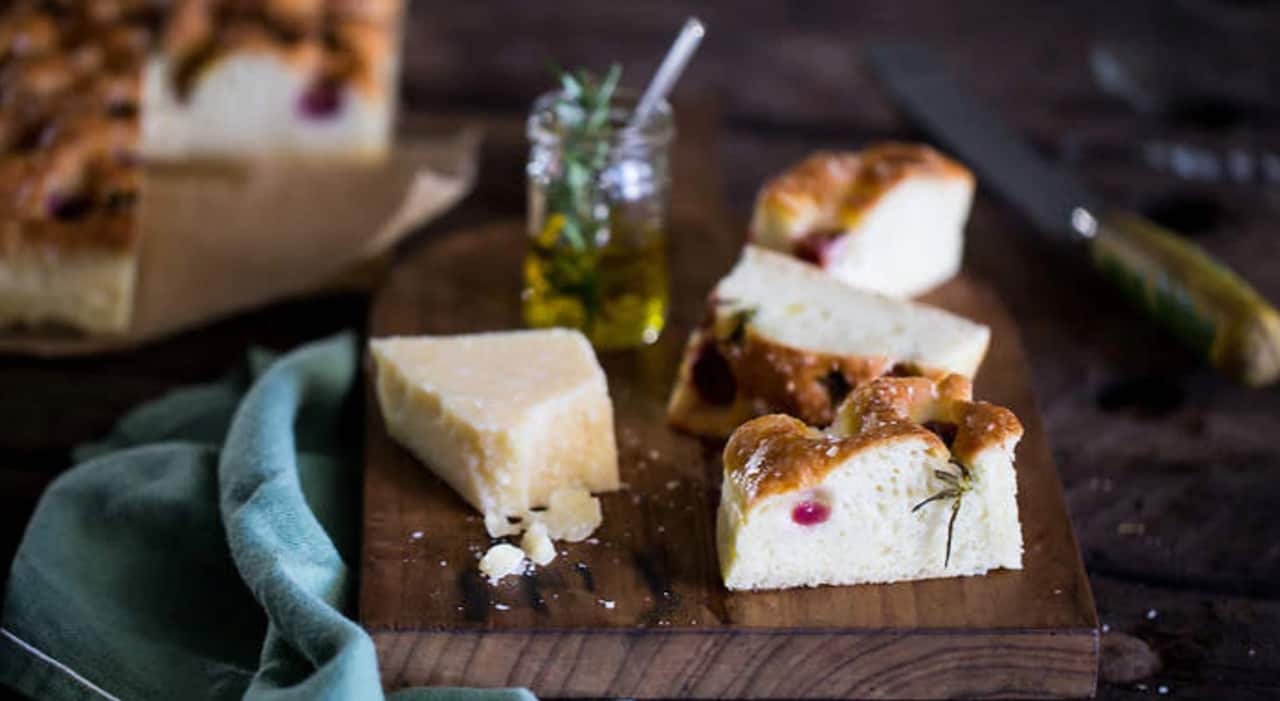 Grape and rosemary focaccia