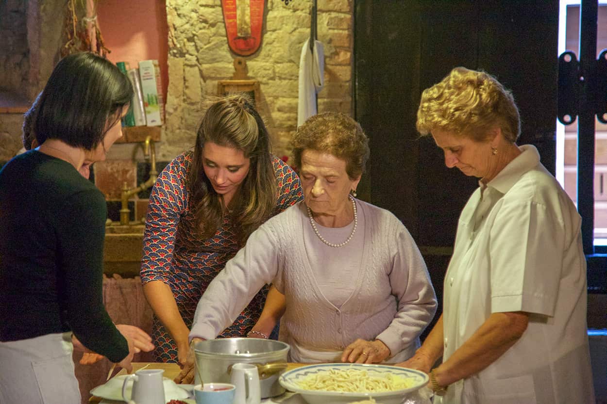 Learning to make pici in Michela's Tuscan Kitchen