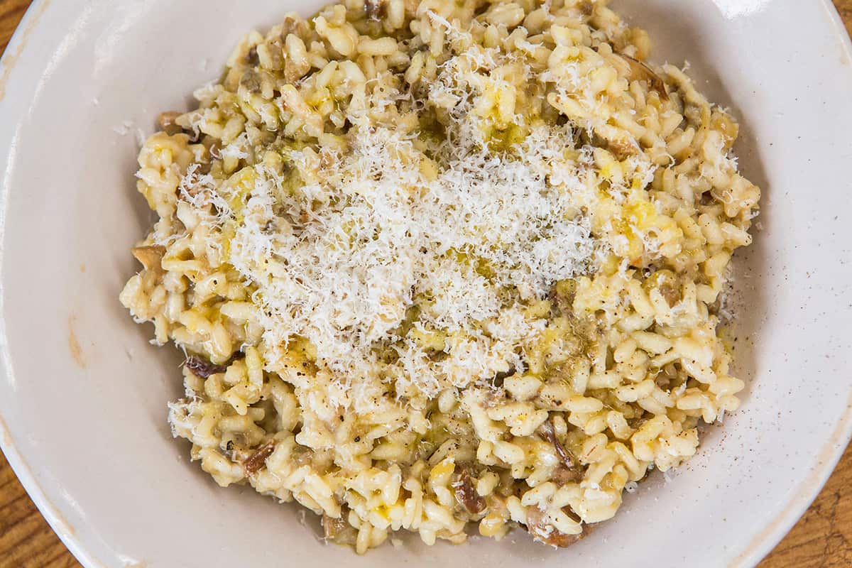 Cheat’s mushroom risotto