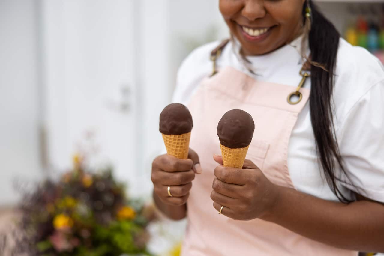 Choc tops with native ingredients