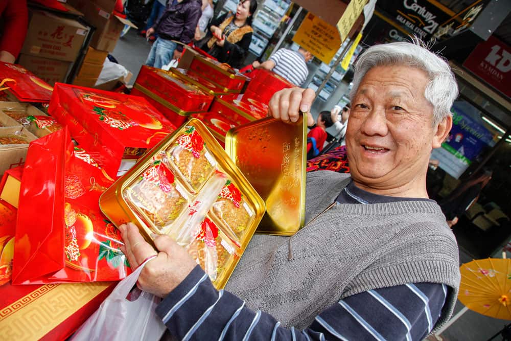Moon cakes at Moon Festival Cabramatta