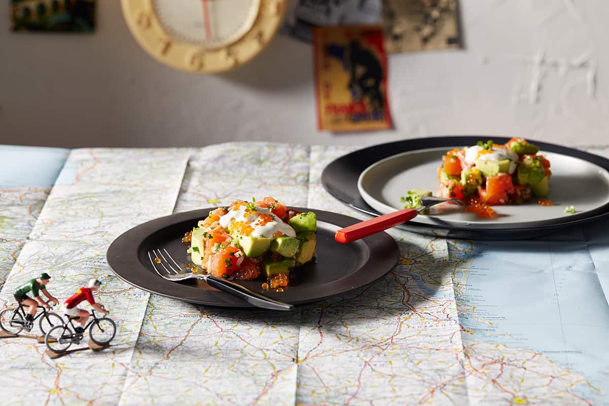 Salmon tartare (tartare de saumon)