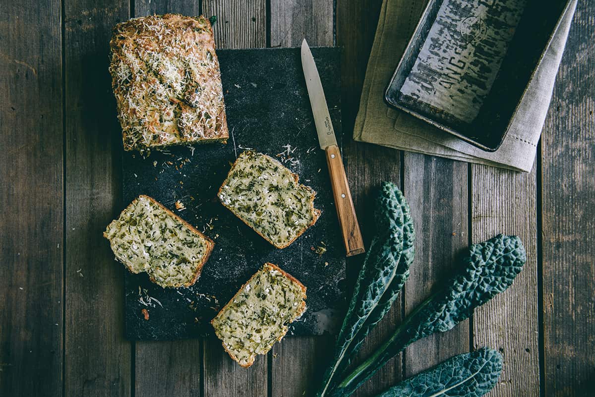 Kale and feta bread