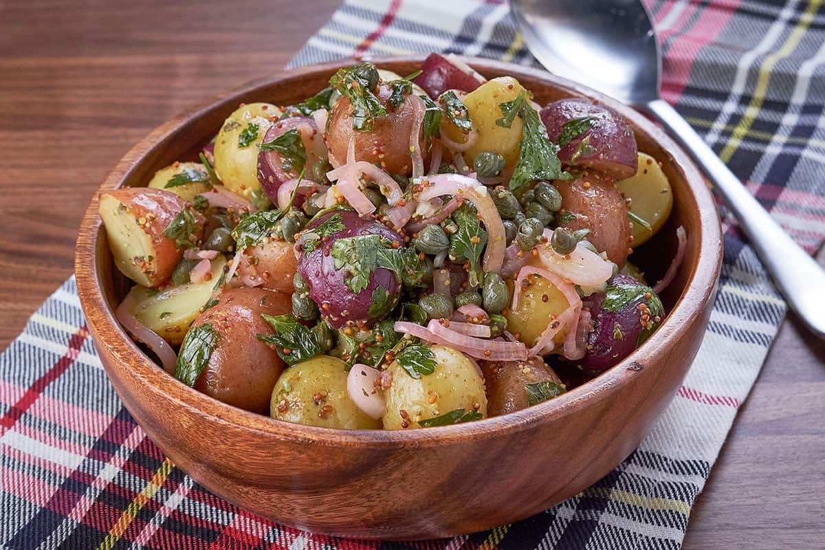 Warm potato salad