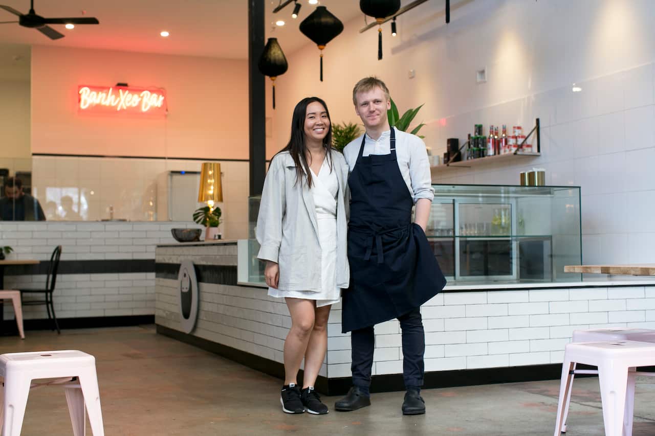 Tania Ho and Ben Sinfield are behind Banh Xeo Bar, a new Vietnamese diner in Rosebery.