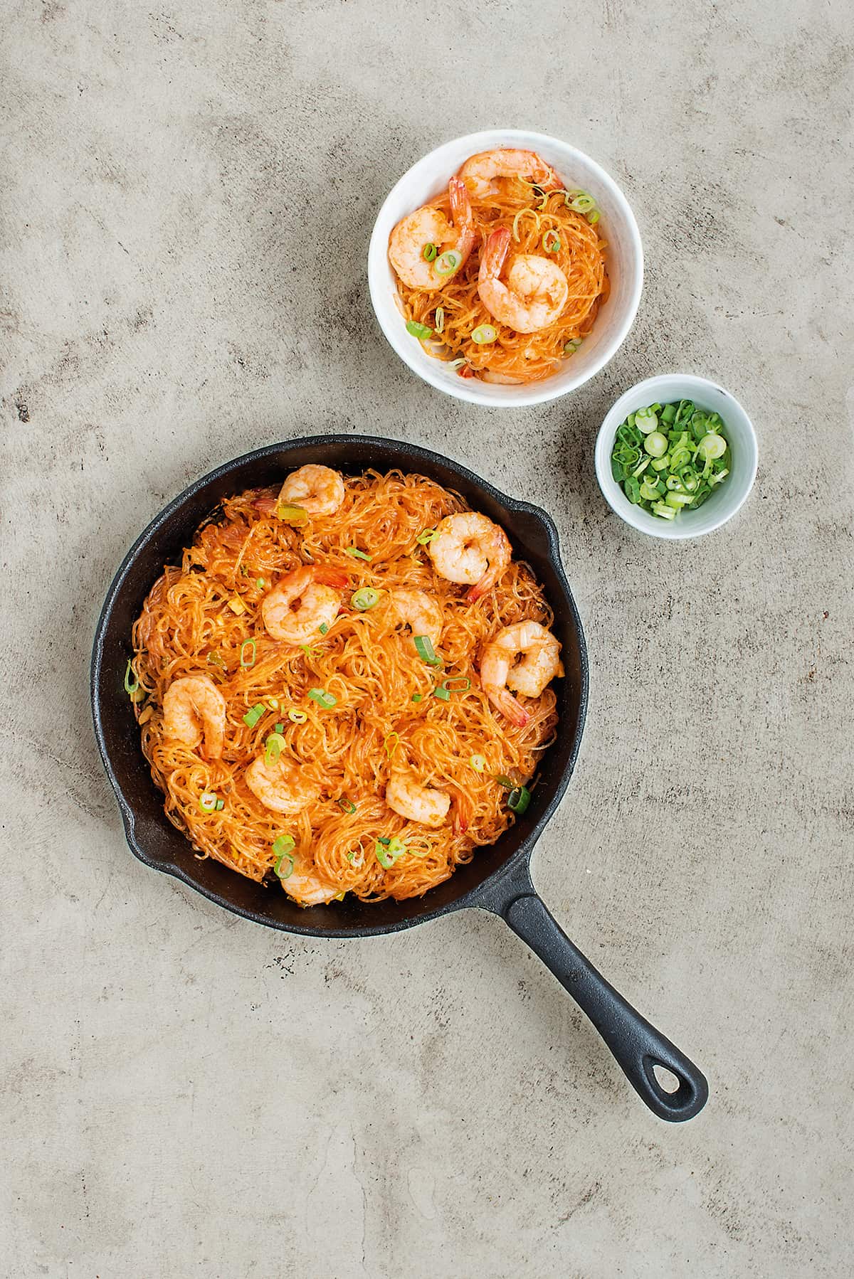 Shrimp with vermicelli