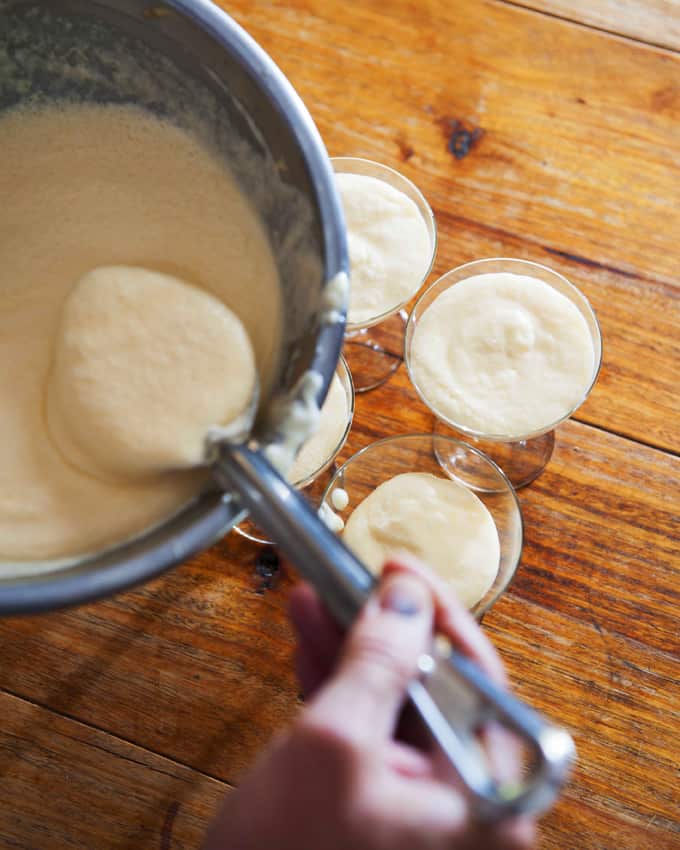 Apple and lemon flummery