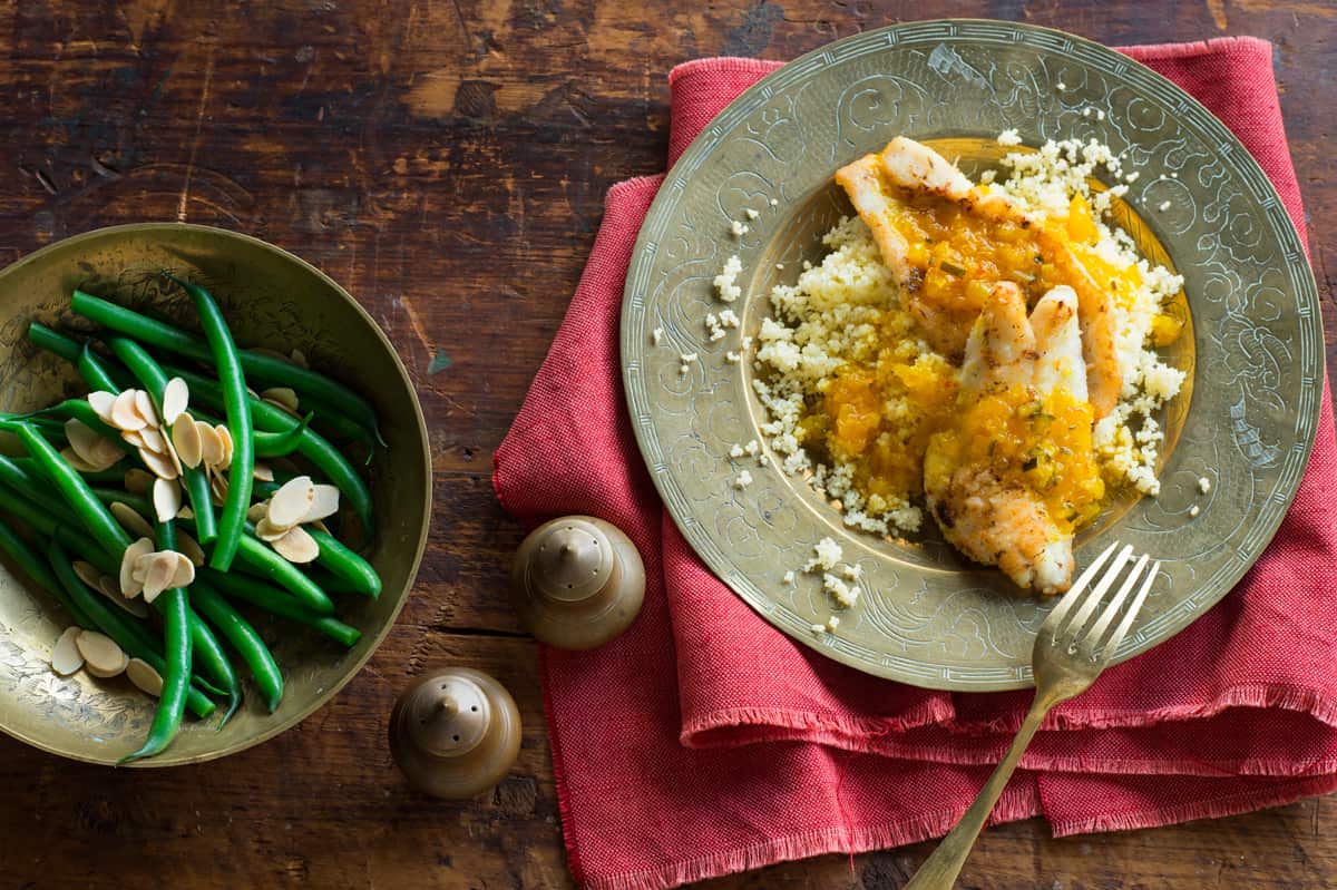 Saffron and citrus chilli fish