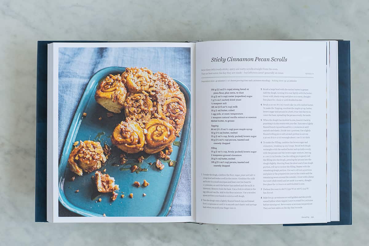 Sticky cinnamon pecan scrolls BakeClass