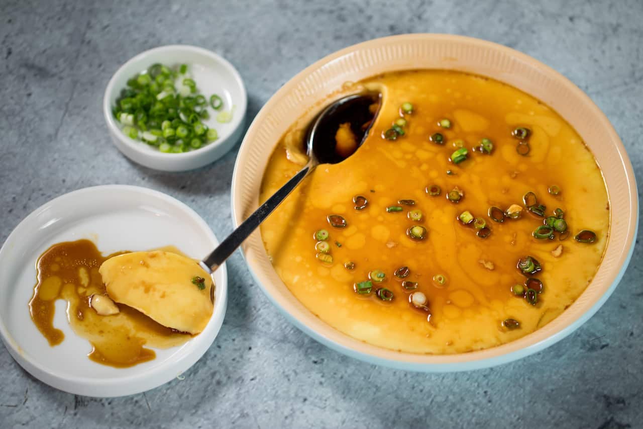 Chinese-style steamed eggs 