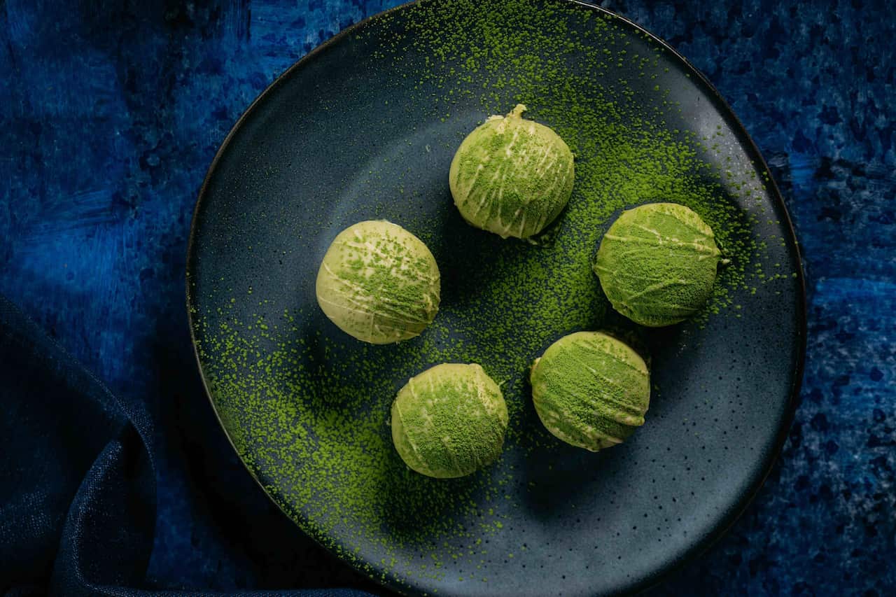 Matcha cake bites
