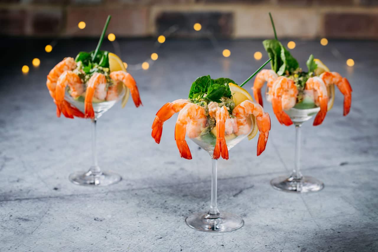 Prawn cocktail with lemon aspen mayonnaise