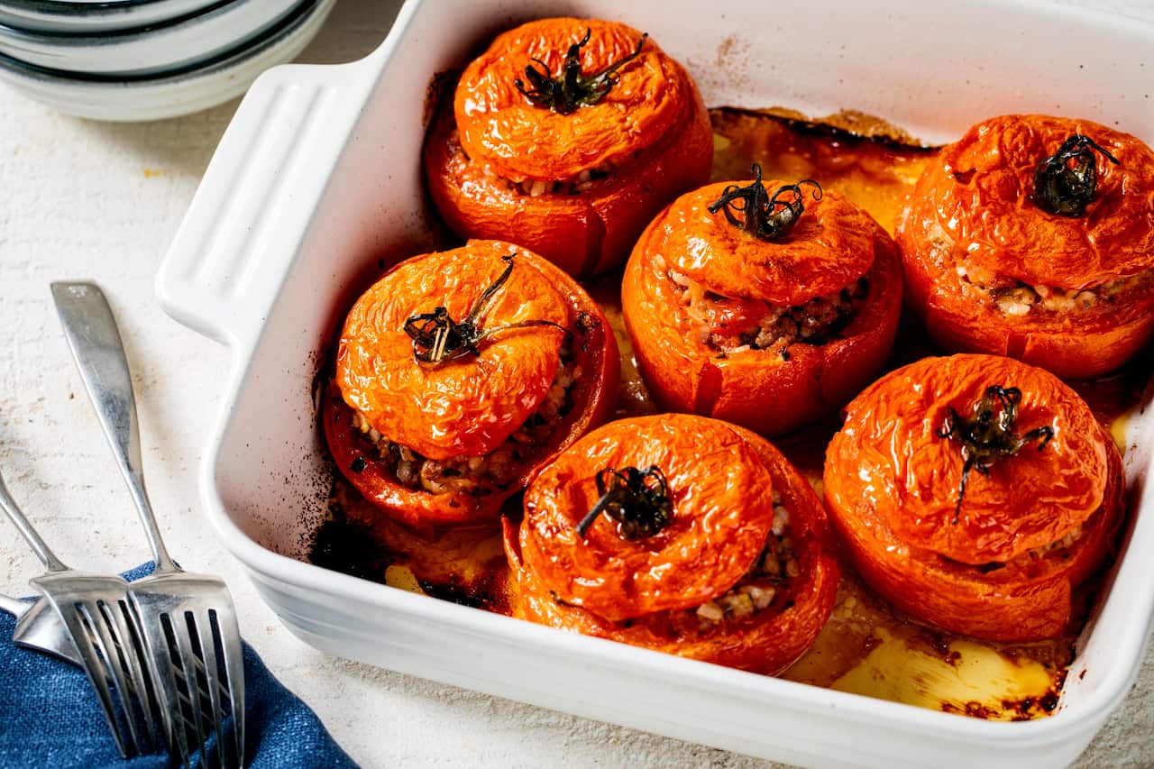 Baked stuffed tomatoes