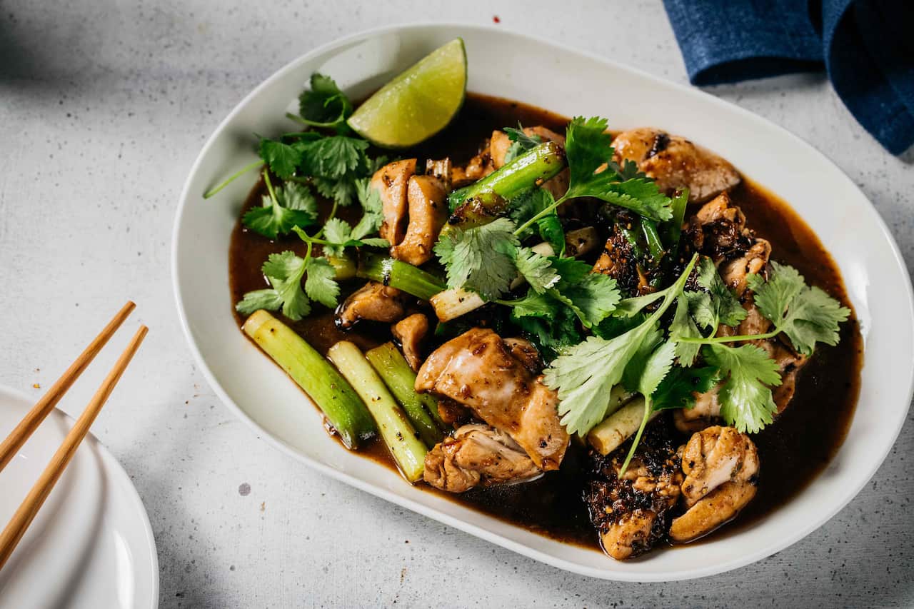 Black pepper and coriander chicken