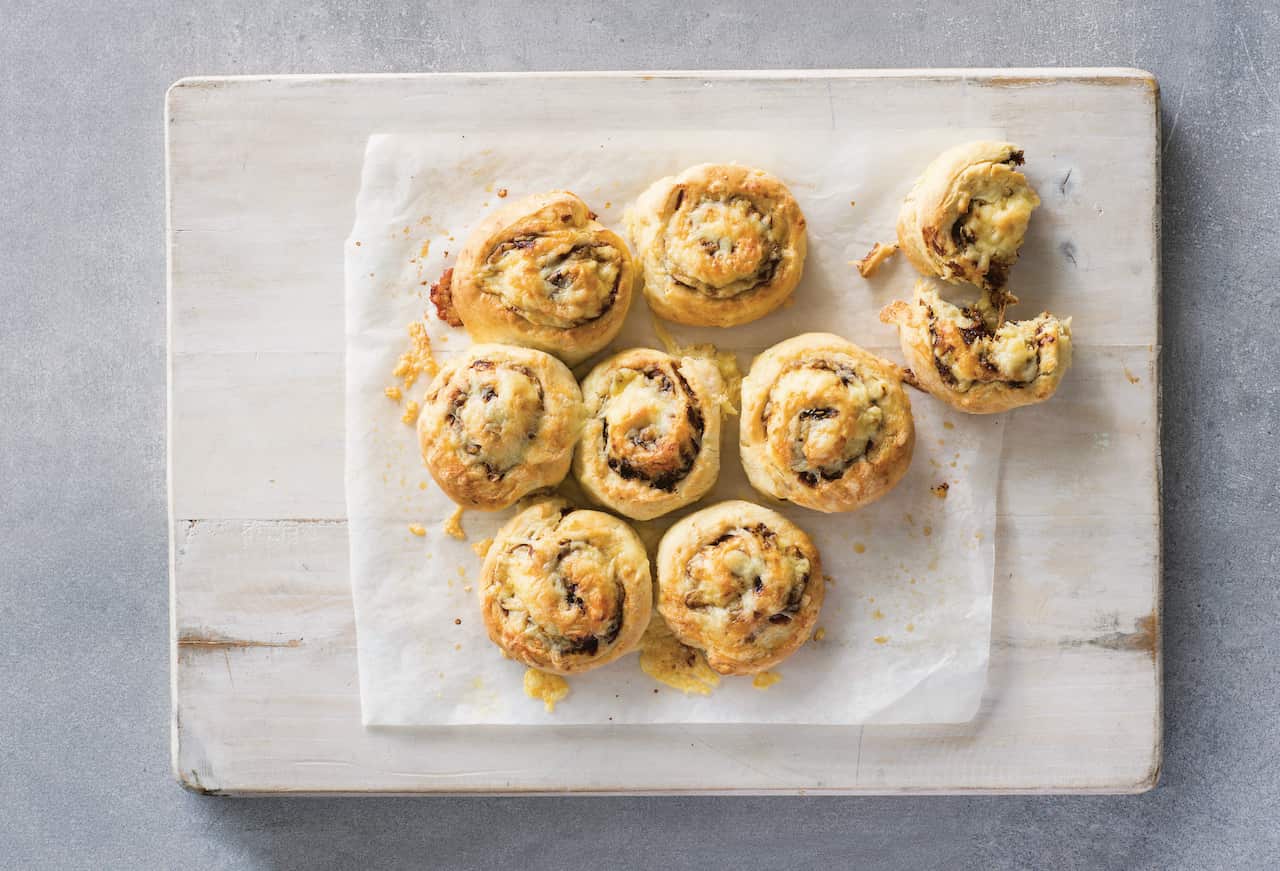 cheesy Vegemite scrolls