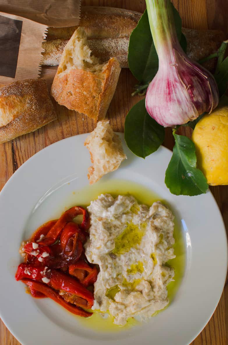 Eggplant and goat cheese dip