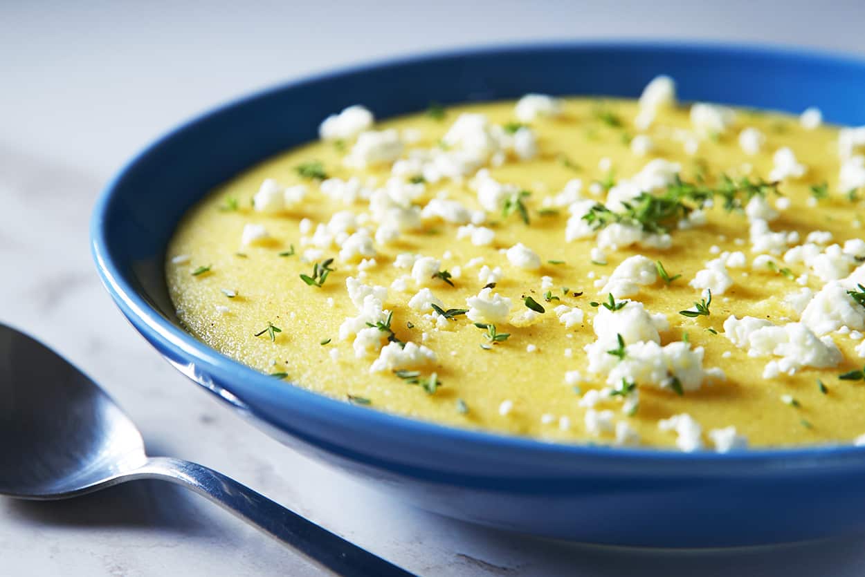 Ioanian polenta with feta