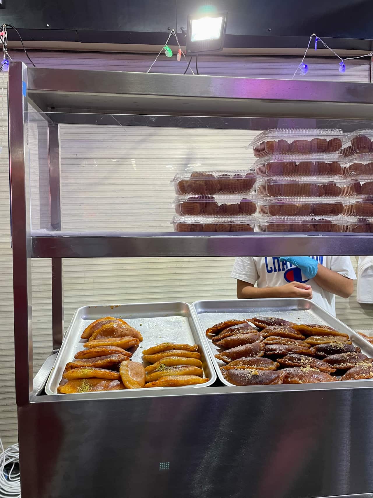 Deep-fired atayef at Ramadan Nights in Lakemba
