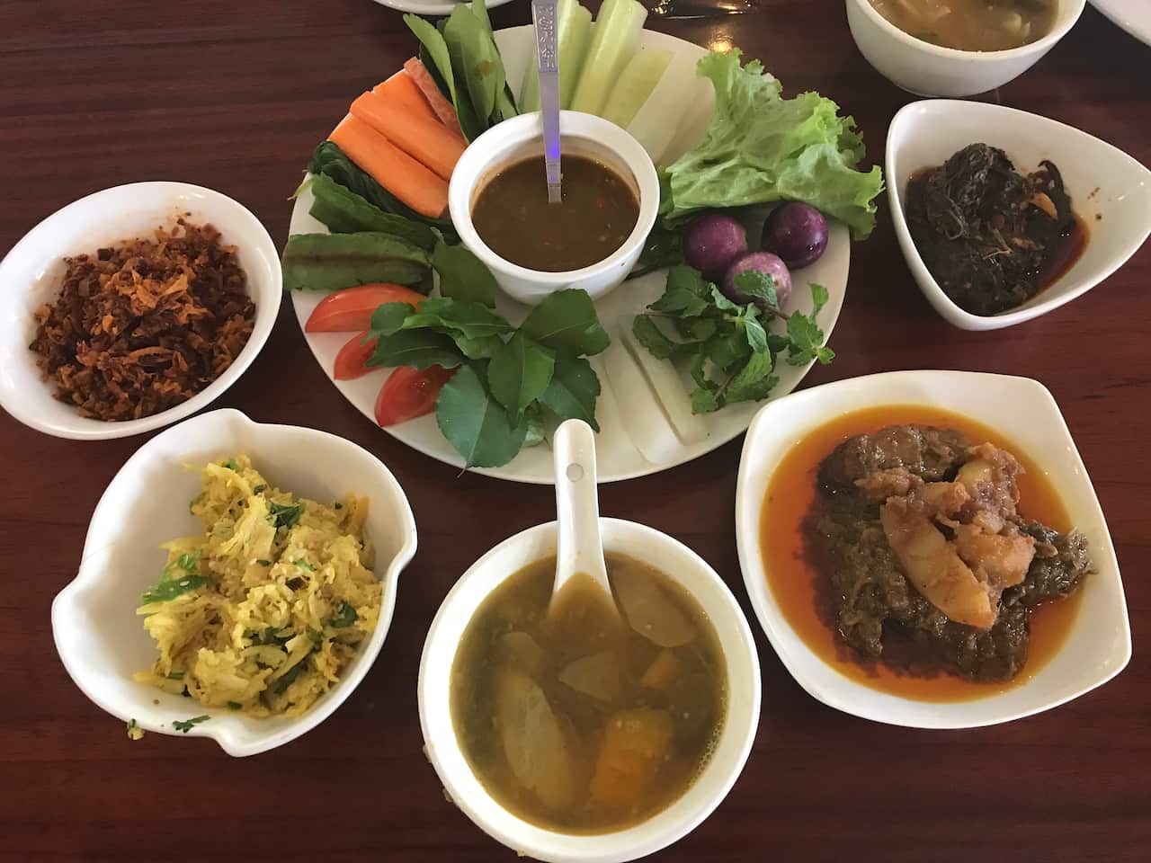 A range of traditional Burmese dishes that Thay now cooks at his Australian home.