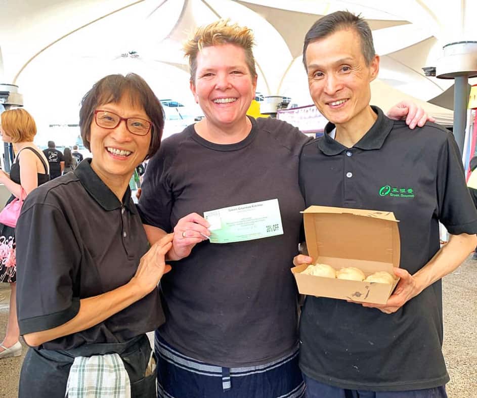 Colin Yiu-Kwing Fung with his sister Gloria and Suzy Spoon.