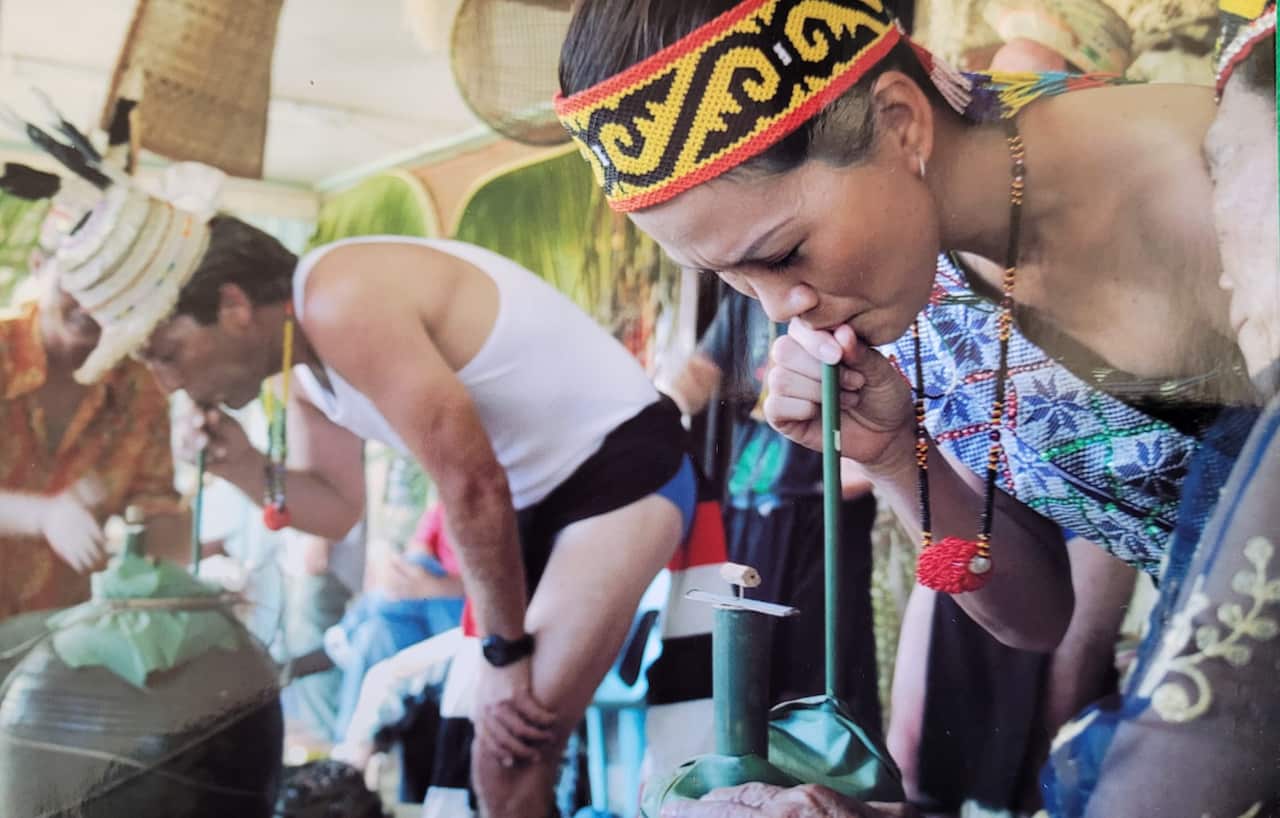 Drinking Malaysian tuak