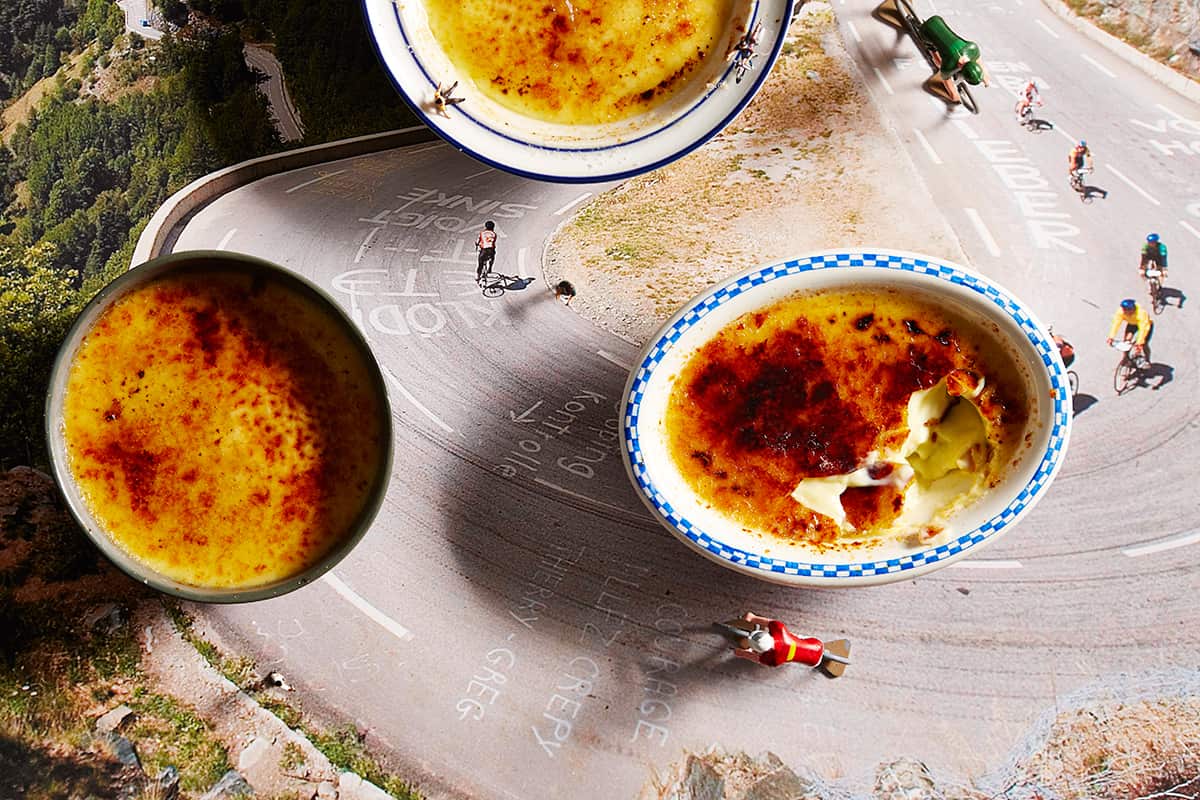Peppermint crème brûlée (crème brûlée à la menthe)