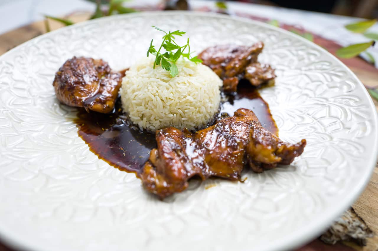 Chicken thighs in Pedro Ximenez