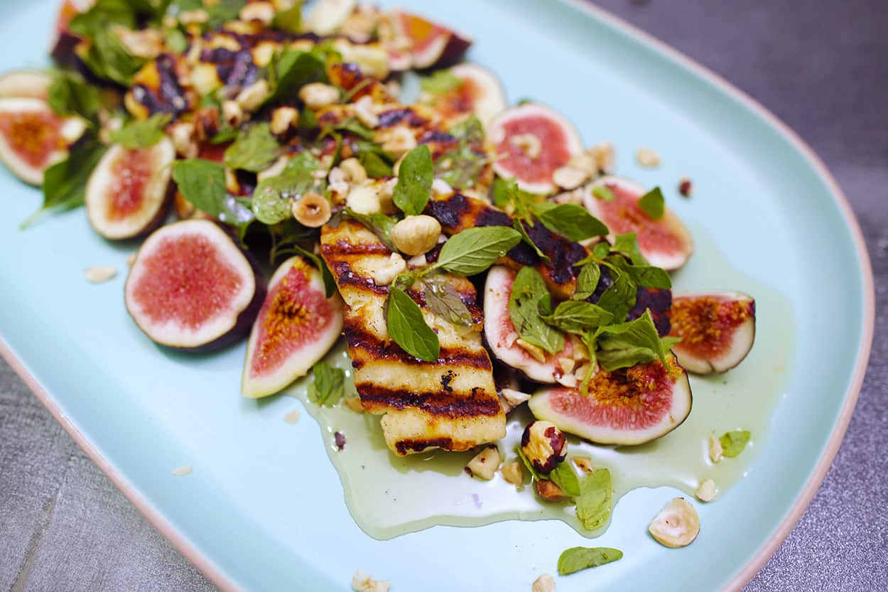 Haloumi and fig salad