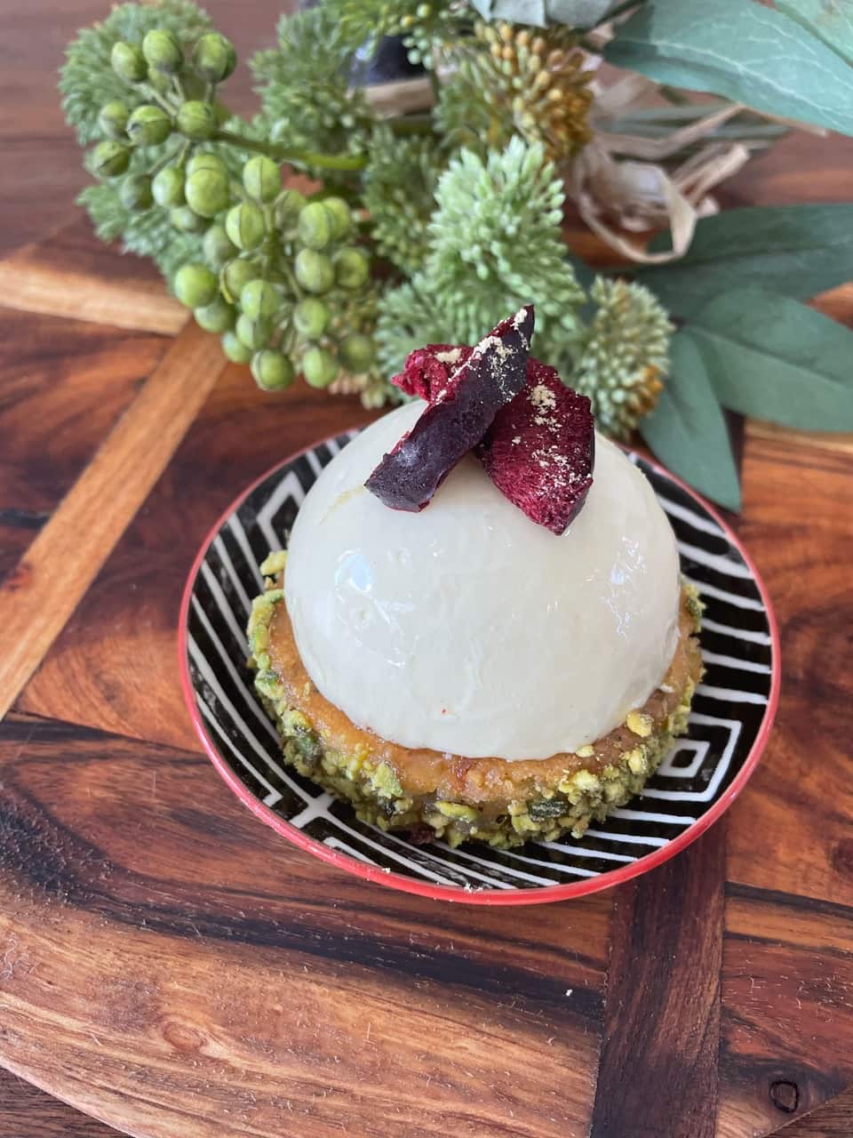 Yvette's lemon myrtle cheesecake.
